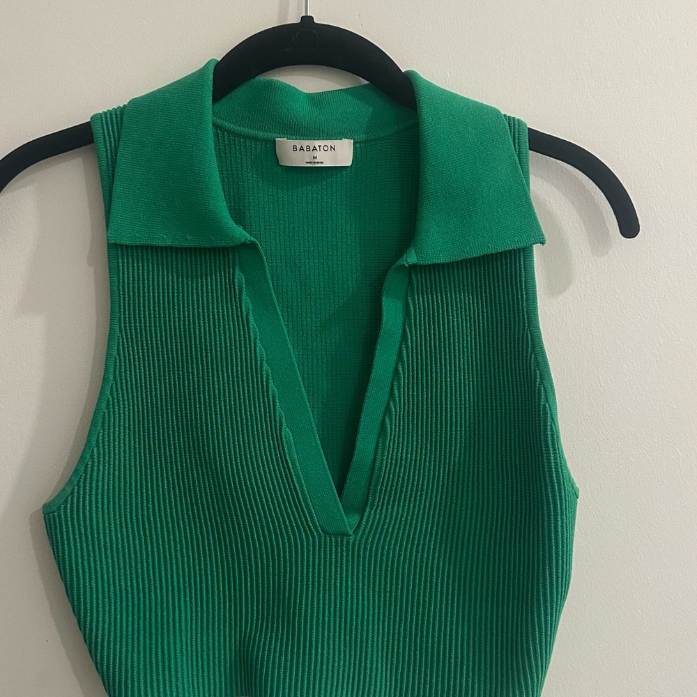 Babaton Emerald Ribbed Tank Top